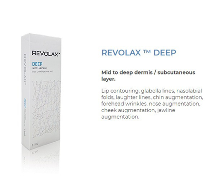 Revolax 1.1 Ml พร้อม Lido FINE DEEP SUB-Q ฟิลเลอร์ผิวหนังแบบฉีด Ce Marked