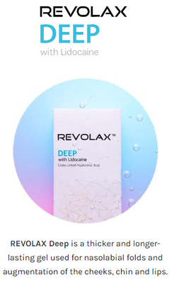 Revolax Deep With Lido Hyaluronic Acid Lip Fillers เพื่อการฟื้นฟูผิว