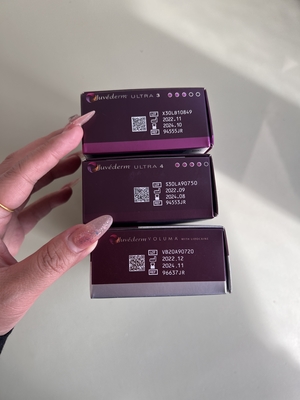 ริ้วรอยลบฟิลเลอร์กรดไฮยาลูโรนิกเชื่อมโยงข้าม 2 ชิ้นเข็มฉีดยา * 1 มล./กล่อง