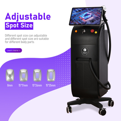 4K ไดโอเดส 755nm 808nm 1064nm Ice Titanium Laser Hair Removal Machine 3 คลื่น