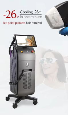 4K ไดโอเดส 755nm 808nm 1064nm Ice Titanium Laser Hair Removal Machine 3 คลื่น