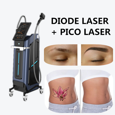 ไดโอเดสเลเซอร์กําจัดผม การเยียวยาผิวหนัง เครื่องสวย Pico Laser 2 ใน 1