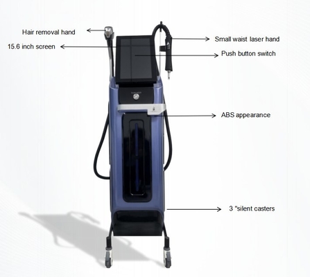 เครื่องกําจัดผมเลเซอร์ 810nm เครื่องกําจัดคิ้วและเครื่องกําจัดรอยสัก