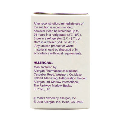 100 หน่วยสากล โบท็อกซ์ฉีด สำหรับร้านเสริมสวยและคลินิก