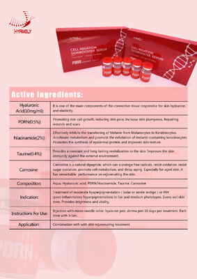 สีขาว PDRN เซรั่ม 3 Ml 5 กล่อง Vial โซลูชั่นบํารุงผิวผสมใหม่สนับสนุนการสังเคราะห์คอลลาเจนและการเยียวยาผิว