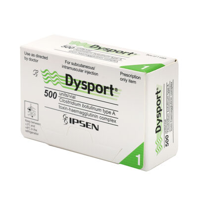 100 ยูนิต Allergan Dysport ผงไลโอฟิไลซ์ โบทูลินัม ท็อกซิน