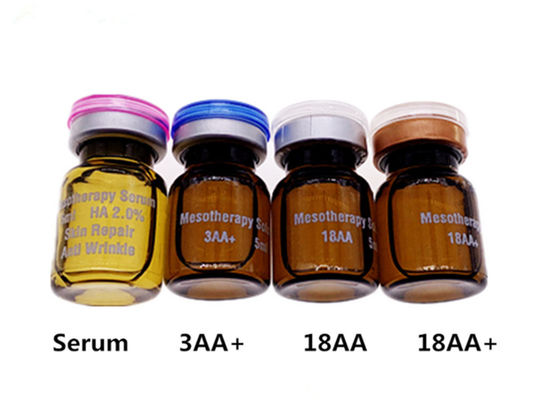 โซลูชัน Mesotherapy ต่อต้านวัยที่โปร่งใสไม่มีสี