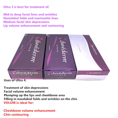 Juvederm Ultra 4 Dermal Filler สำหรับริมฝีปาก Skin Dermal Filler Hyaluronic Acid Dermal Filler