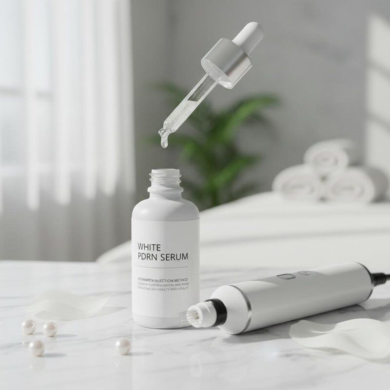 เซรั่ม PDRN สีขาว วิธีการฉีดด้วย Dermapen ส่งเสริมการสร้างเซลล์ผิวใหม่และการซ่อมแซม บำรุงสุขภาพผิวและความสดใส