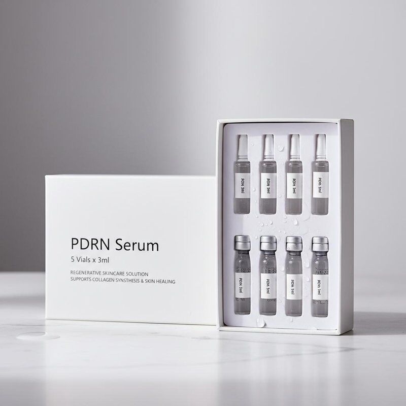 สีขาว PDRN เซรั่ม 3 Ml 5 กล่อง Vial โซลูชั่นบํารุงผิวผสมใหม่สนับสนุนการสังเคราะห์คอลลาเจนและการเยียวยาผิว