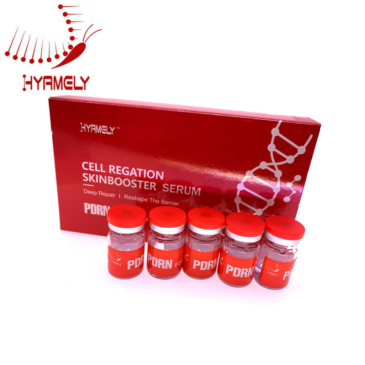 สีขาว PDRN เซรั่ม 3 Ml 5 กล่อง Vial โซลูชั่นบํารุงผิวผสมใหม่สนับสนุนการสังเคราะห์คอลลาเจนและการเยียวยาผิว