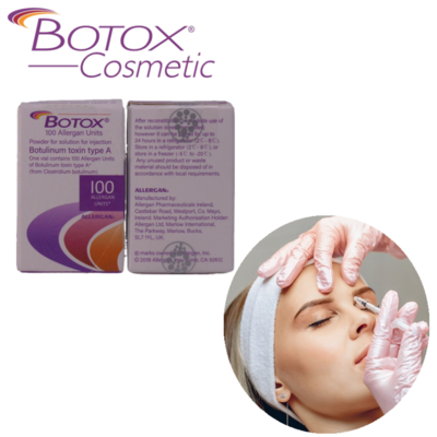 โบท็อกซ์ Allergan 100IU Abbive โบท็อกซ์ สารพิษจากแบคทีเรีย Clostridium Botulinum เพื่อลบริ้วรอยบนใบหน้า